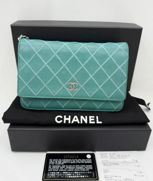 Chanel Stitched Cross Wallet on Chain