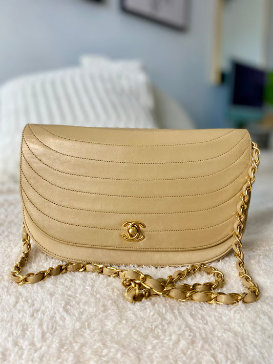 Chanel Nude Half Moon Chain Bag