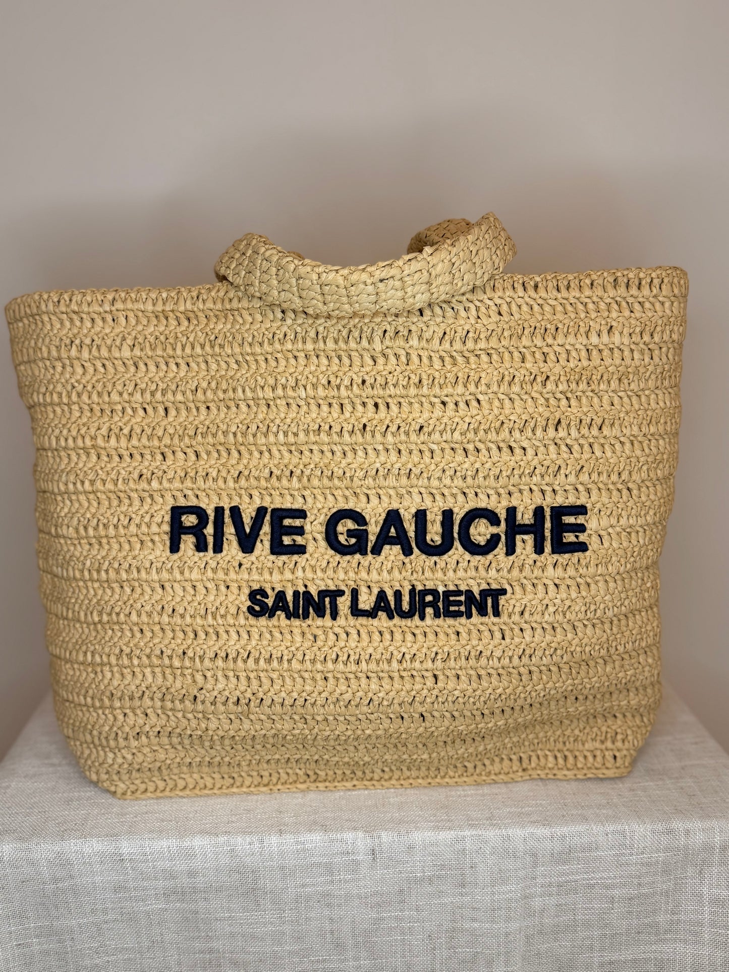 Saint Laurent Rive Gauche Raffia Bag