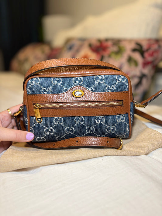 Gucci Denim Mini Ophidia Crossbody